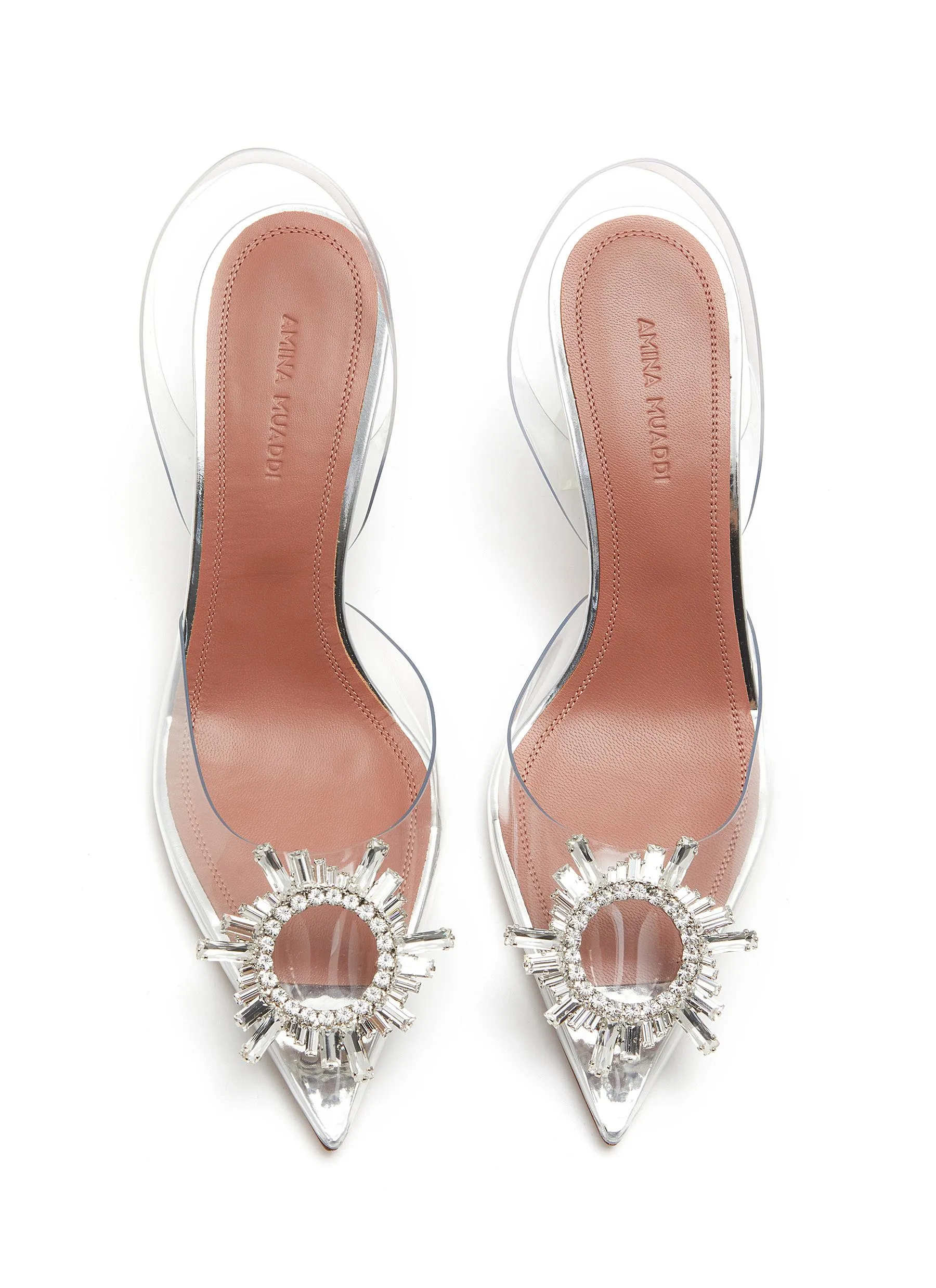 -----------AMINA MUADDI  ---- ------------ ----Begum 70 PVC Slingback Heels --