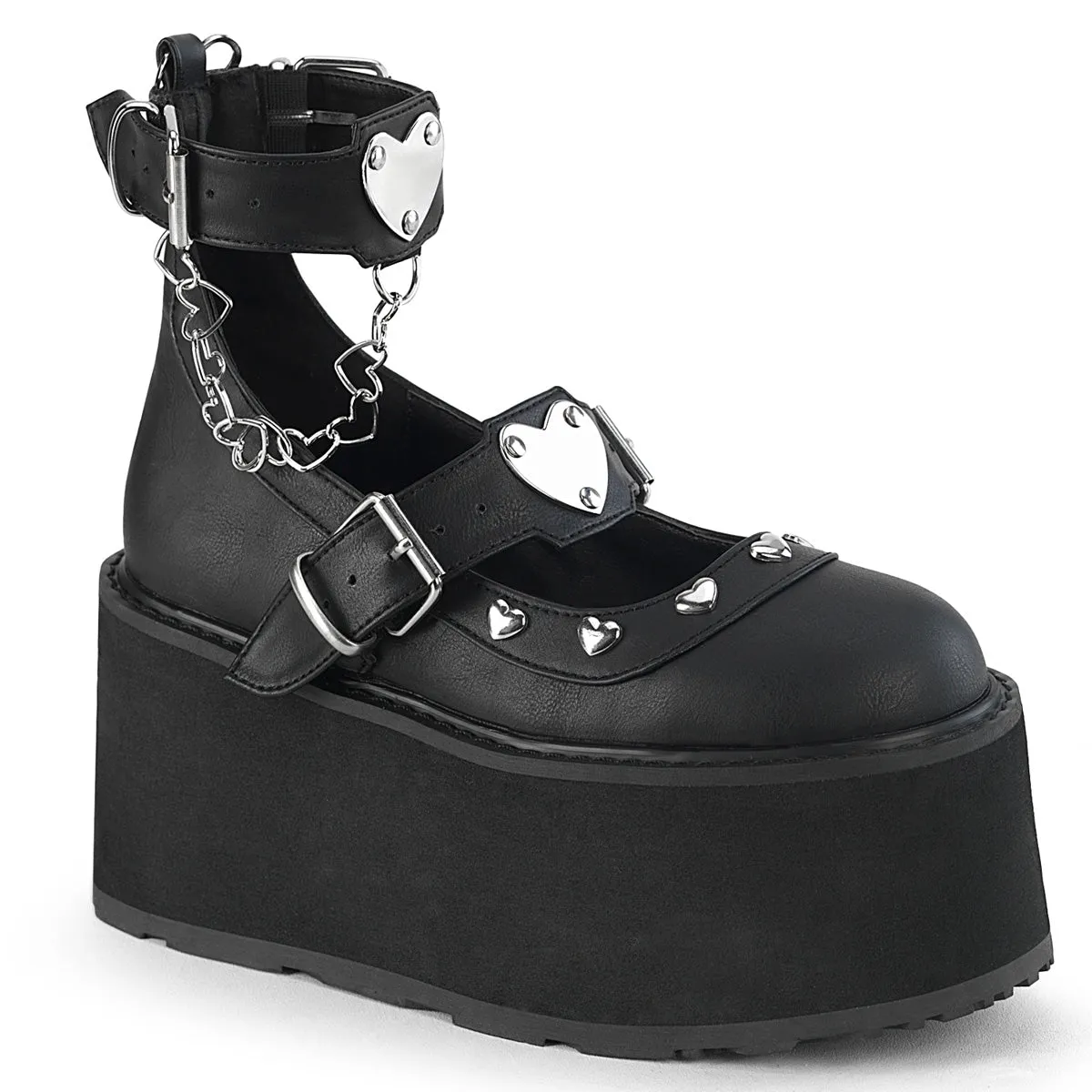 4 Inch Platform DAMNED-56 Black Vegan Leather - Shop Now