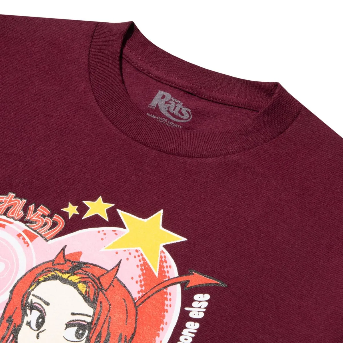 ACTION GIRL TEE Burgundy