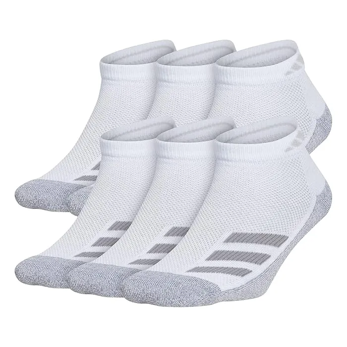 adidas Kids Cushioned Angle Stripe Low Cut Socks 6-Pack (Little Kid/Big Kid/Adult)