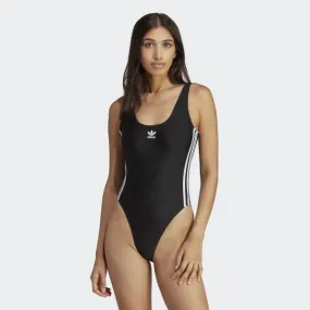 Adidas Women's Adicolor 3 Stripes Women's Swimsuit - Black