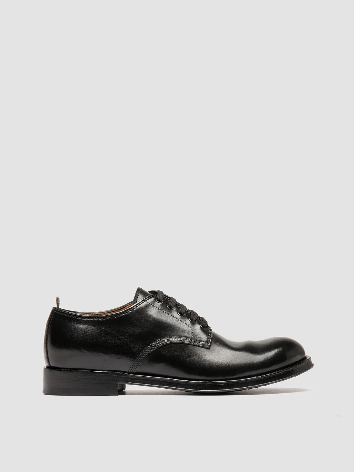 ADMIRAL 001 - Black Leather Derby Shoes