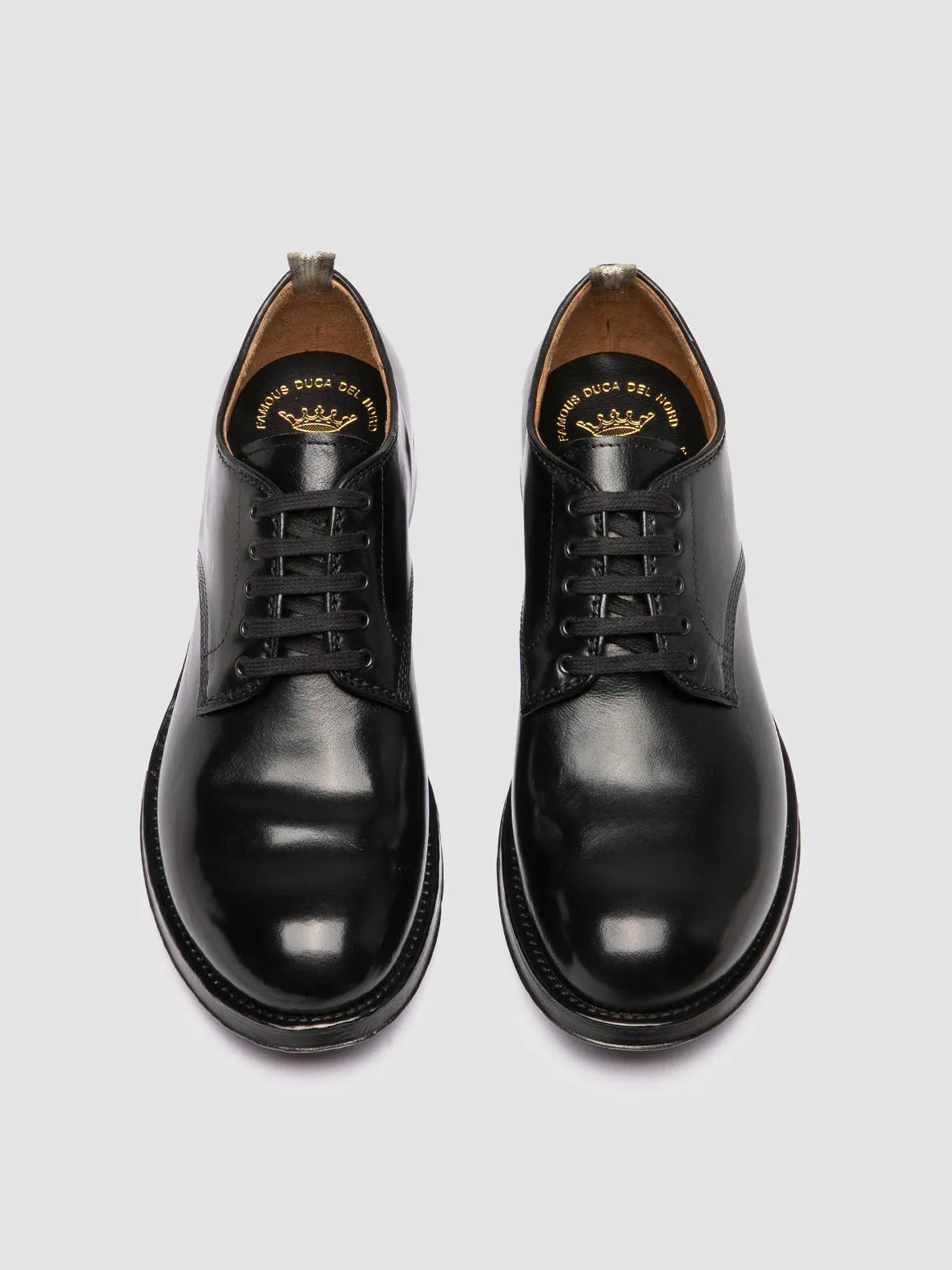 ADMIRAL 001 - Black Leather Derby Shoes