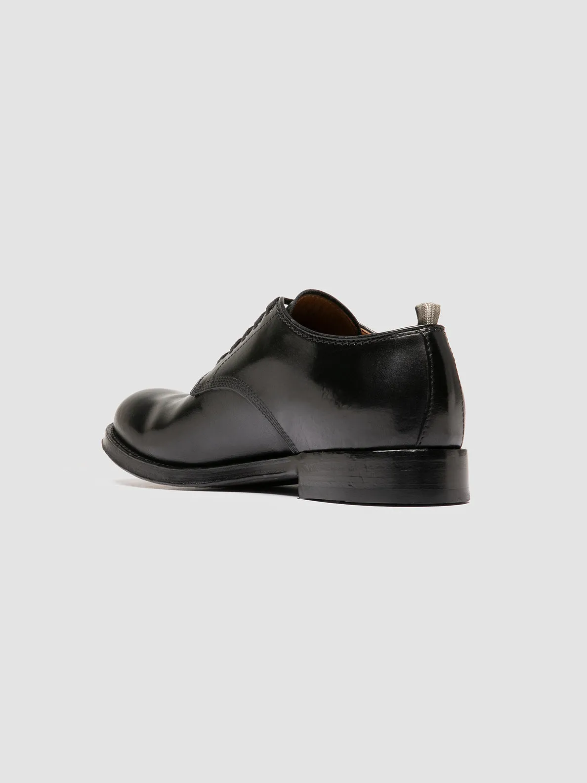 ADMIRAL 001 - Black Leather Derby Shoes