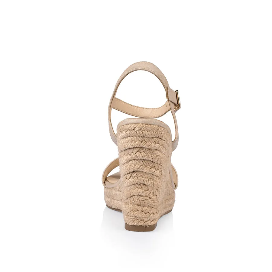 Amaya Rope Wedges - Nude Softee