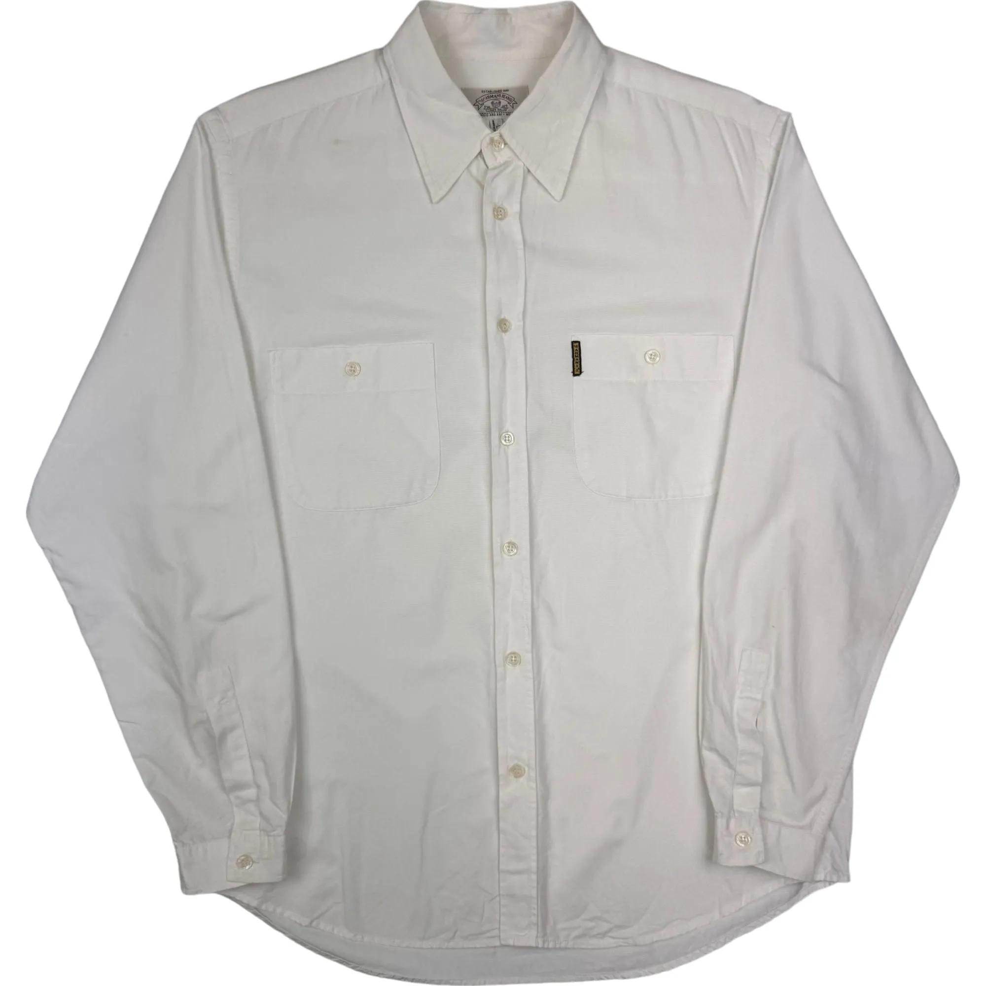 Armani Jeans White Long Sleeve Shirt