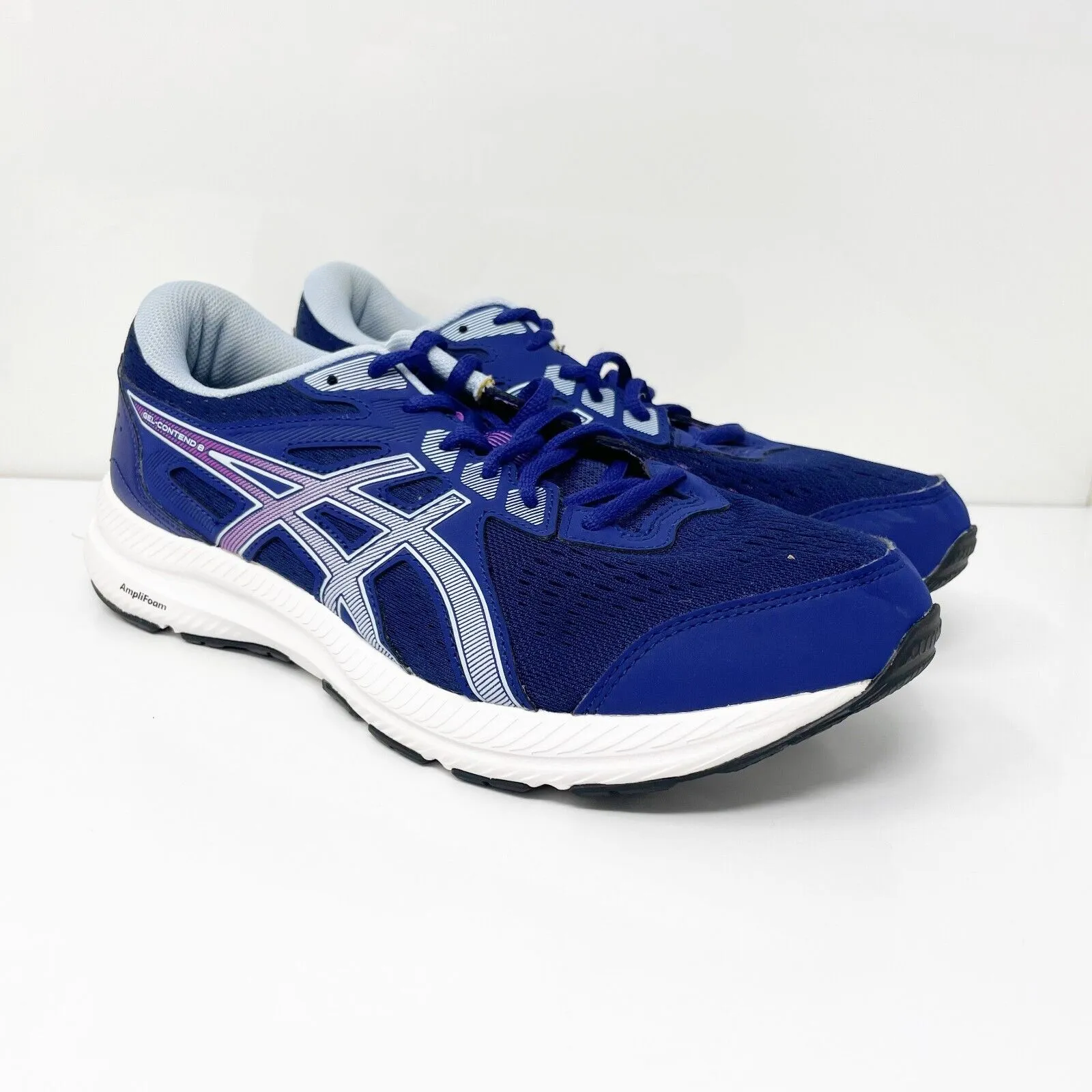 Asics Womens Gel Contend 8 1012B319 Blue Running Shoes Sneakers Size 10 W