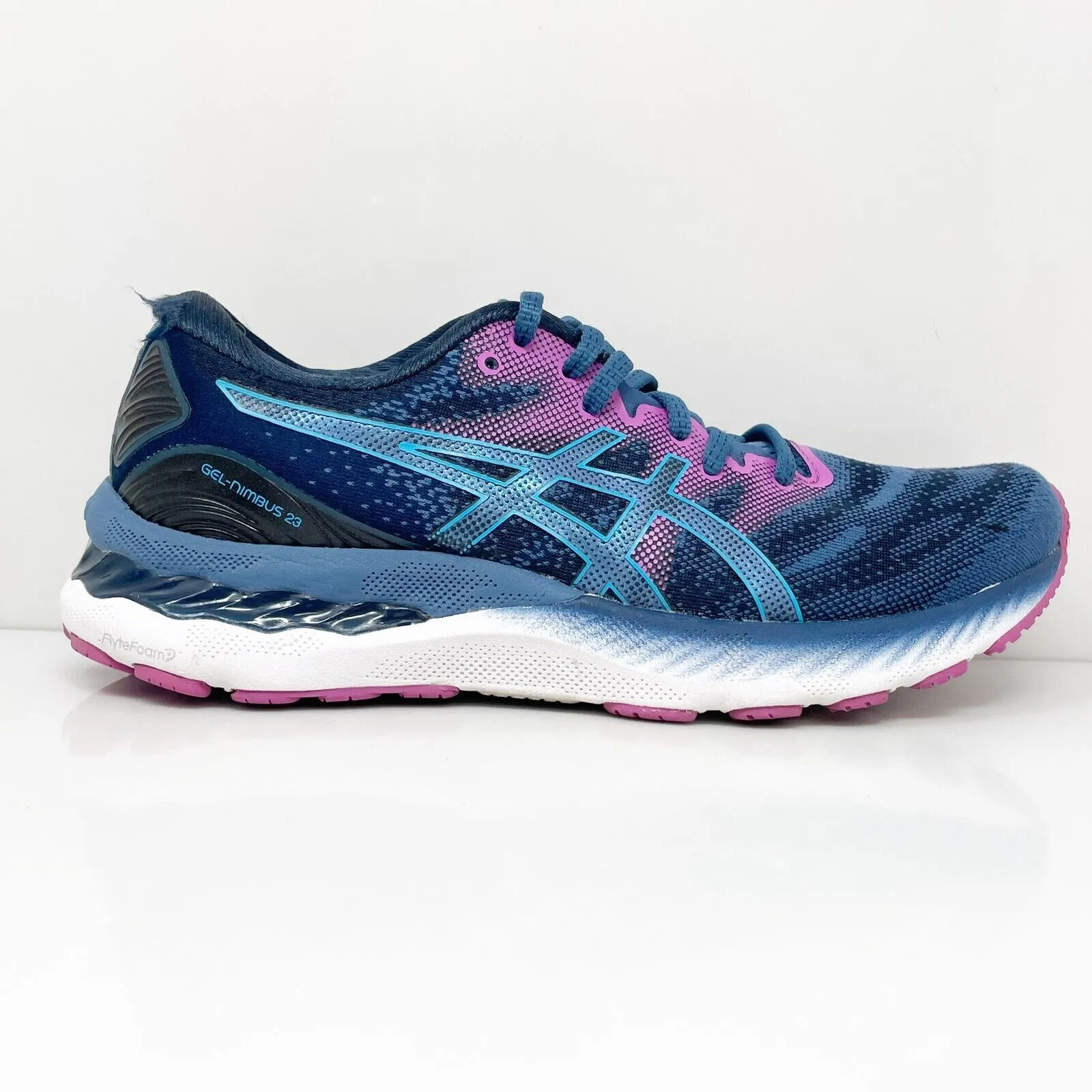 Asics Womens Gel Nimbus 23 1012A885 Blue Running Shoes Sneakers Size 8.5