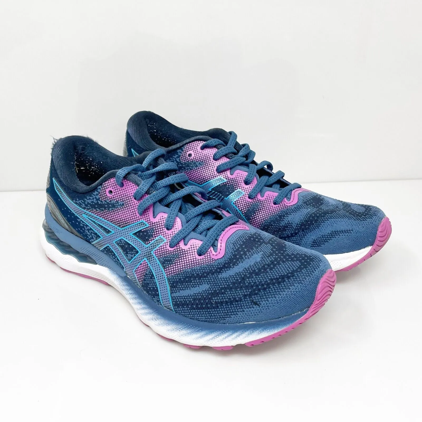 Asics Womens Gel Nimbus 23 1012A885 Blue Running Shoes Sneakers Size 8.5