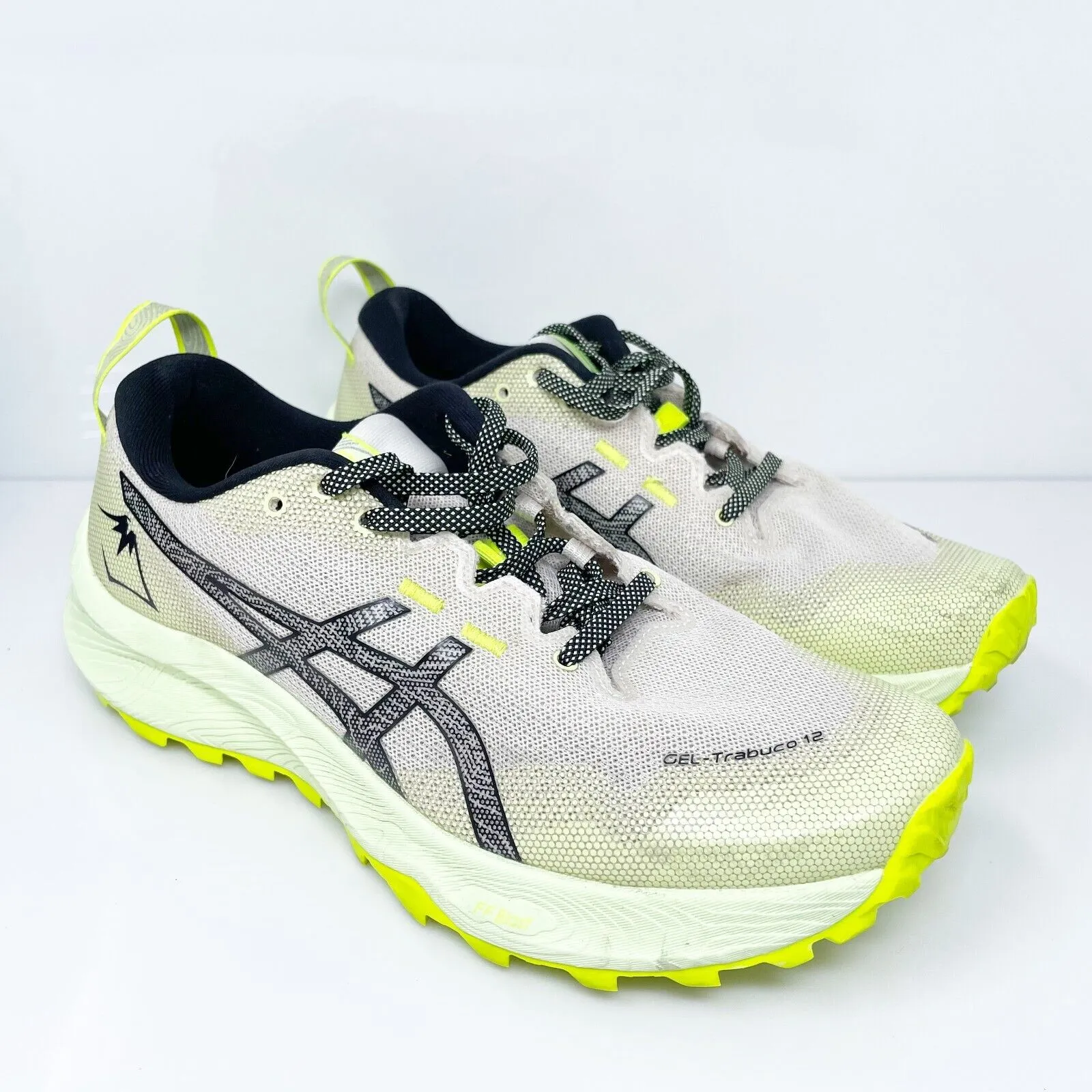 Asics Womens Gel Trabuco 12 1012B605 White Running Shoes Sneakers Size 9.5