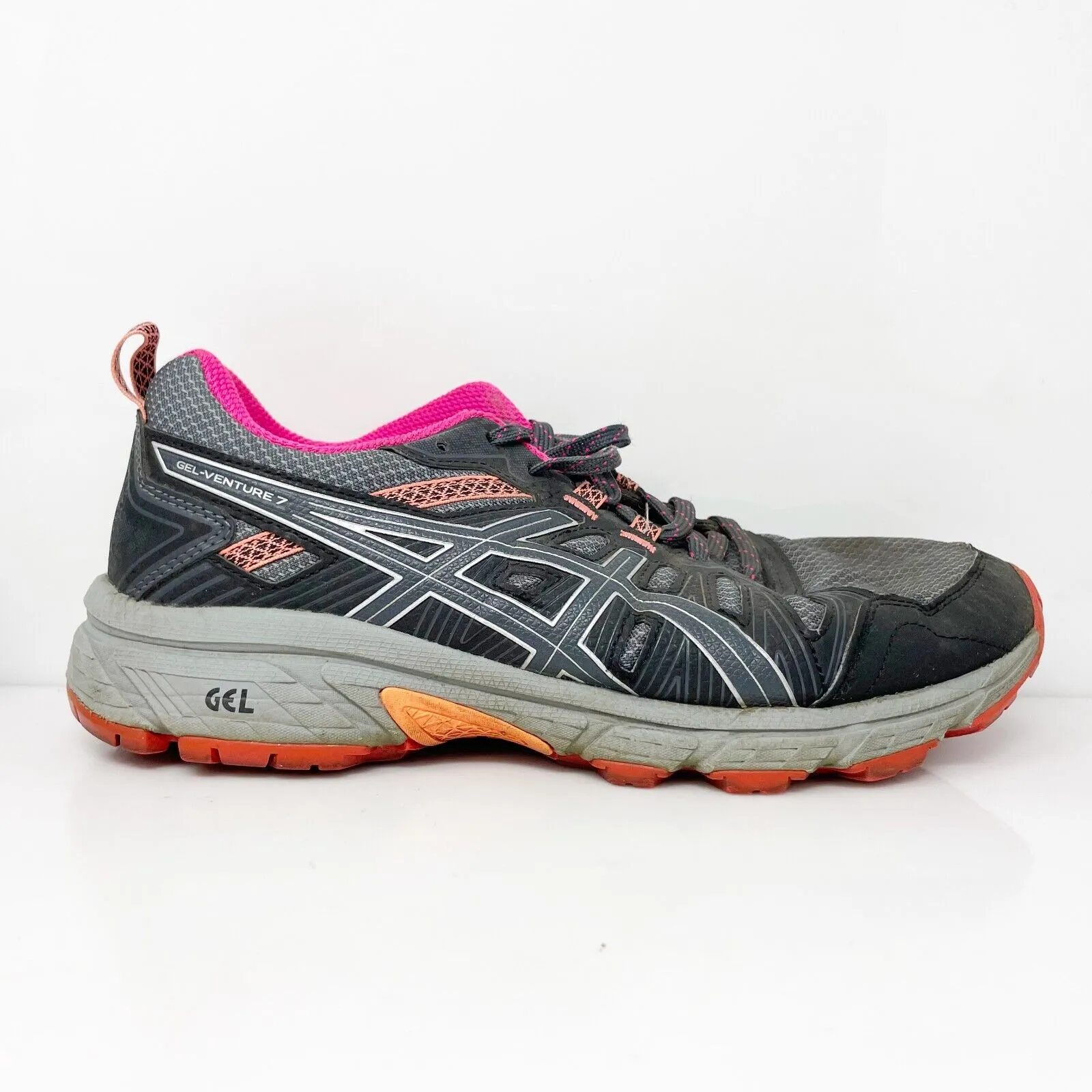 Asics Womens Gel Venture 7 1012A477 Gray Running Shoes Sneakers Size 7.5 W