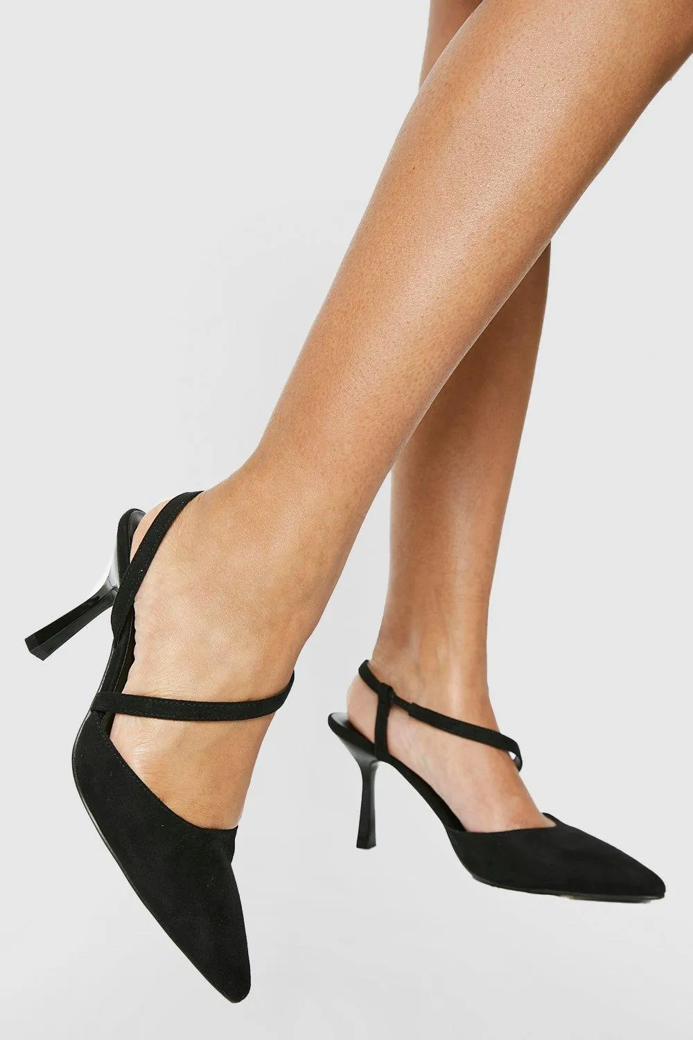 Asymmetric Strap Detail Pumps