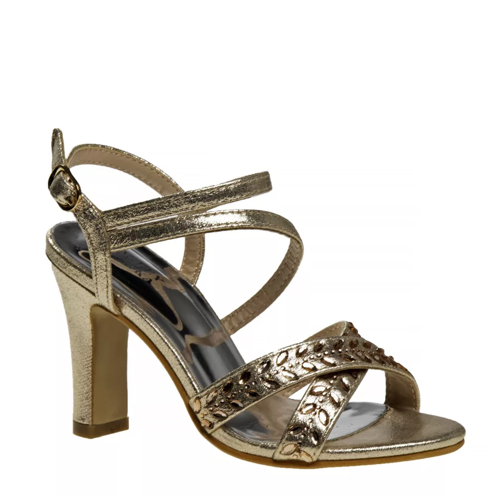 BADGLEY MISCHKA  GIRLS LITTLE-BIG KID STRAPPY METALLIC DRESS SANDAL