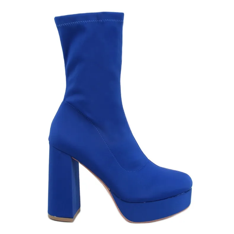 Blue platform boots by Baldacci