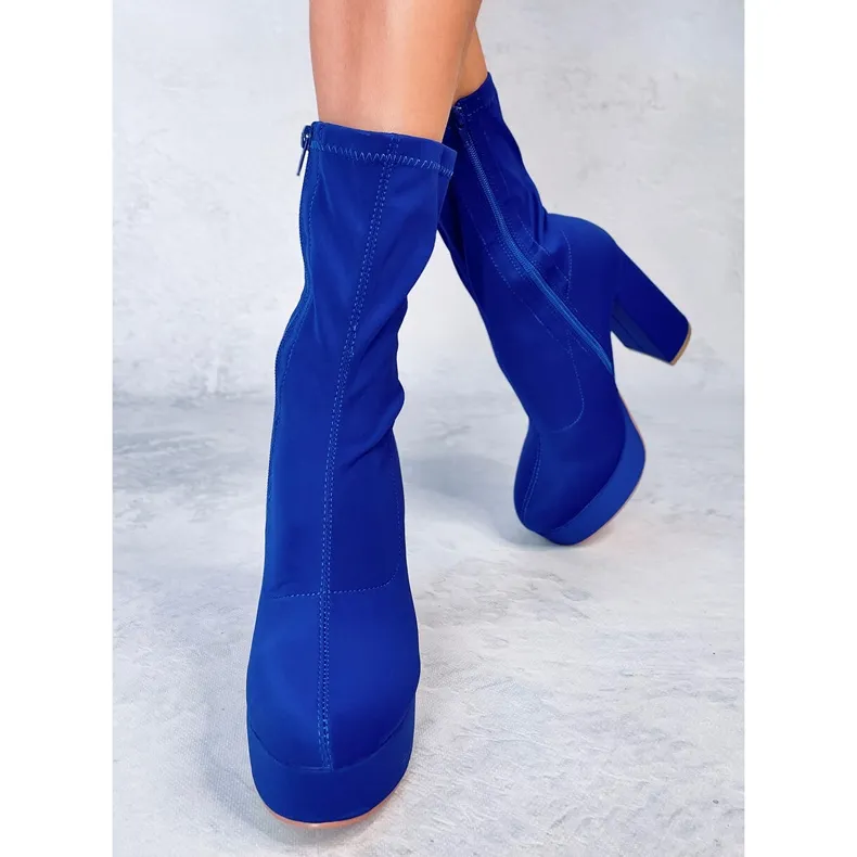 Blue platform boots by Baldacci