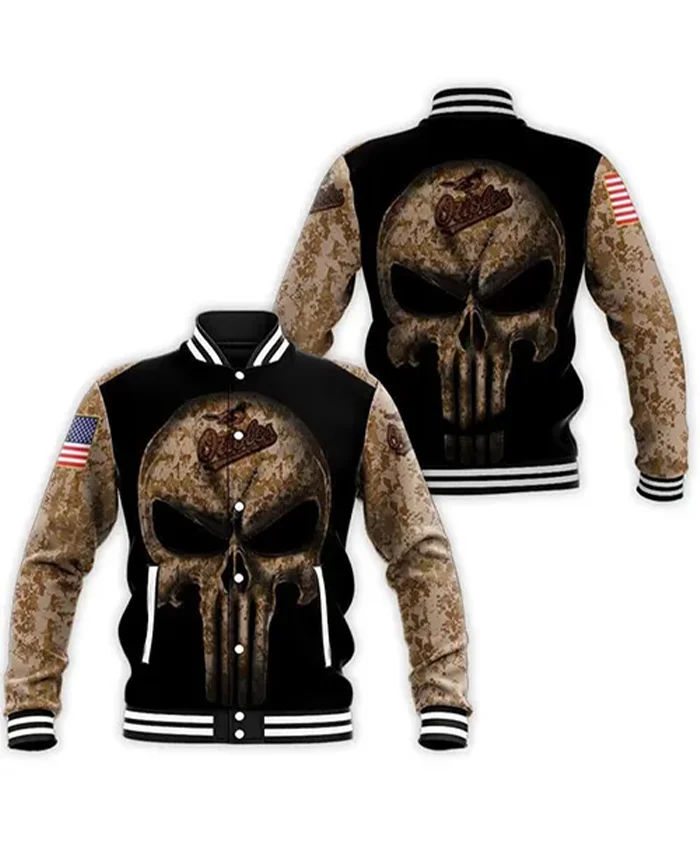 Orioles Skull Varsity Jacket