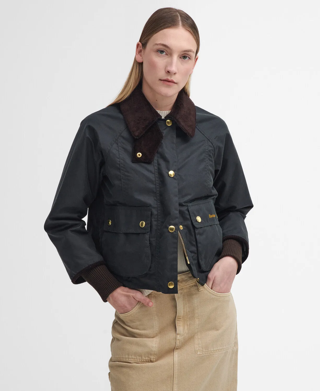 Barbour Cropped Beadnell Wax Jacket