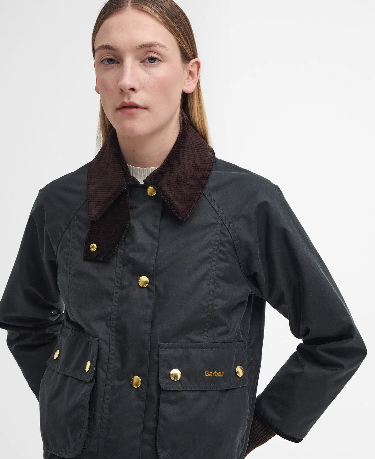 Barbour Cropped Beadnell Wax Jacket