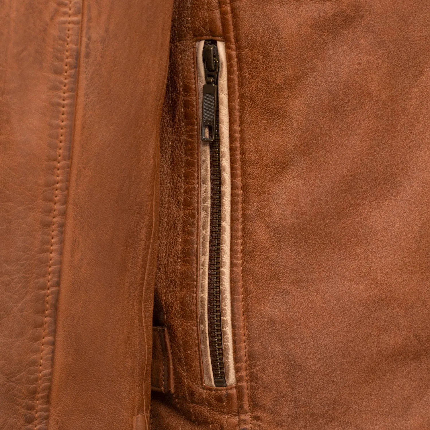 Becket: Men's Tan Leather Jacket