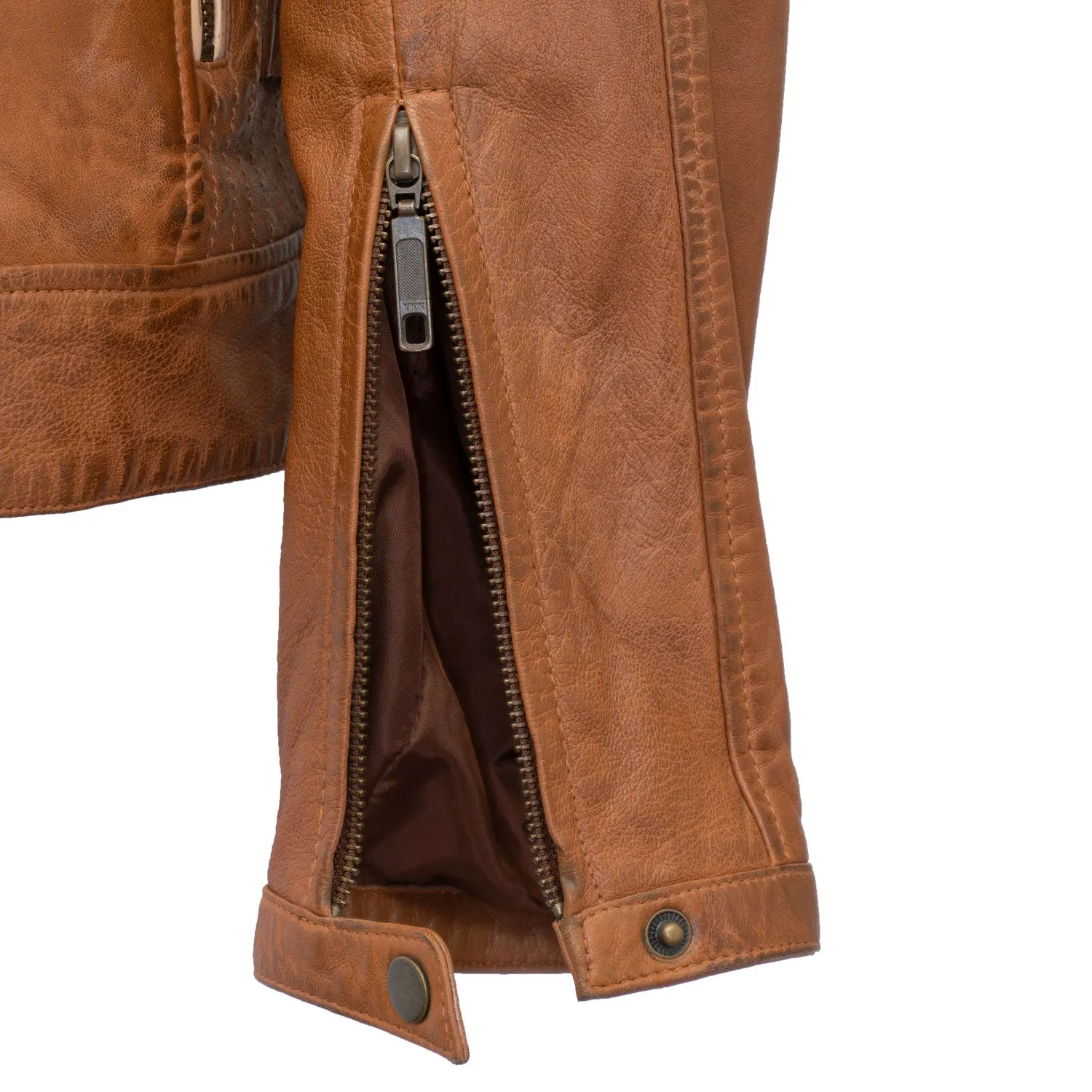 Becket: Men's Tan Leather Jacket