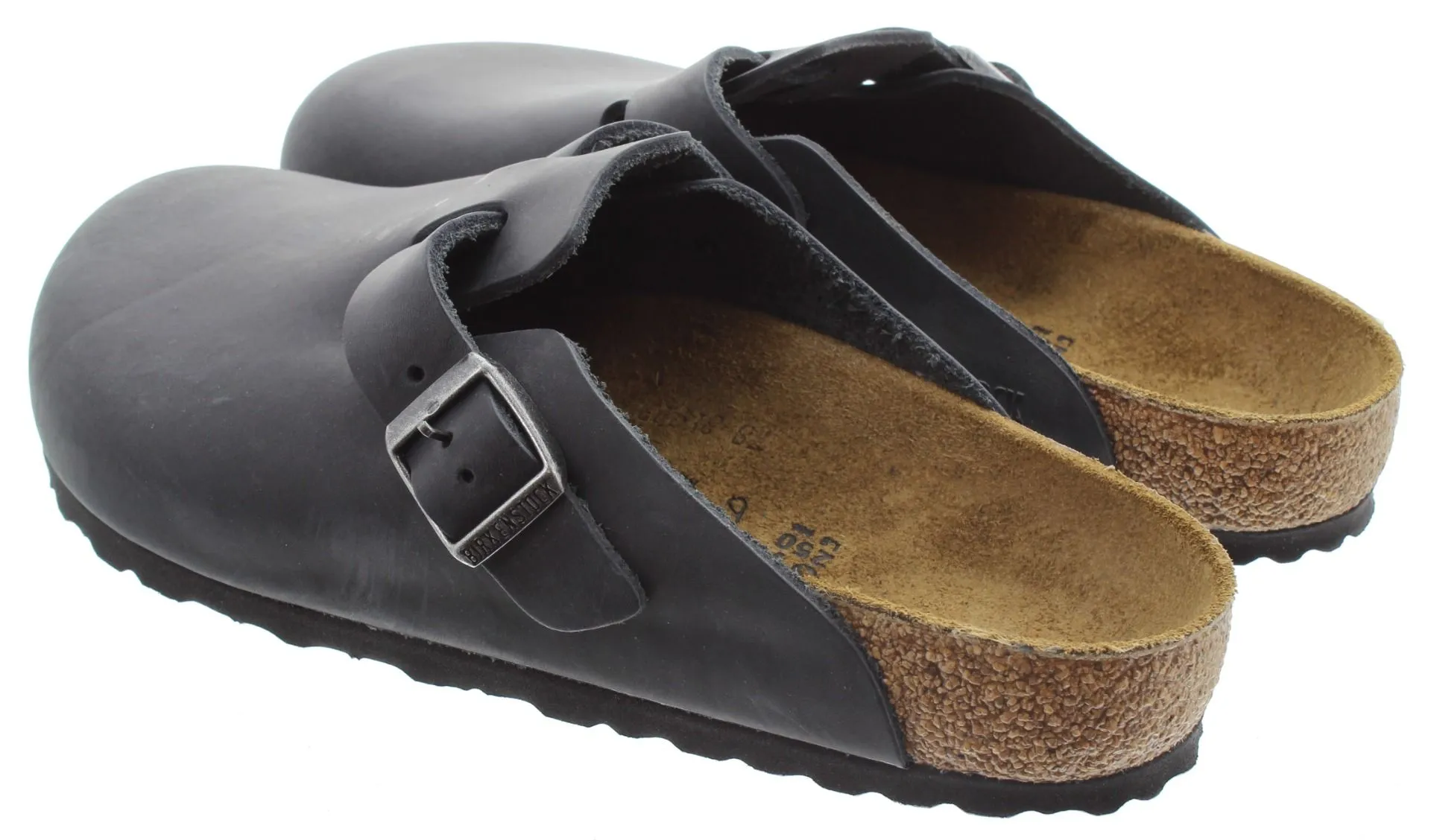 BIRKENSTOCK Adults Oiled Boston Mules In Black