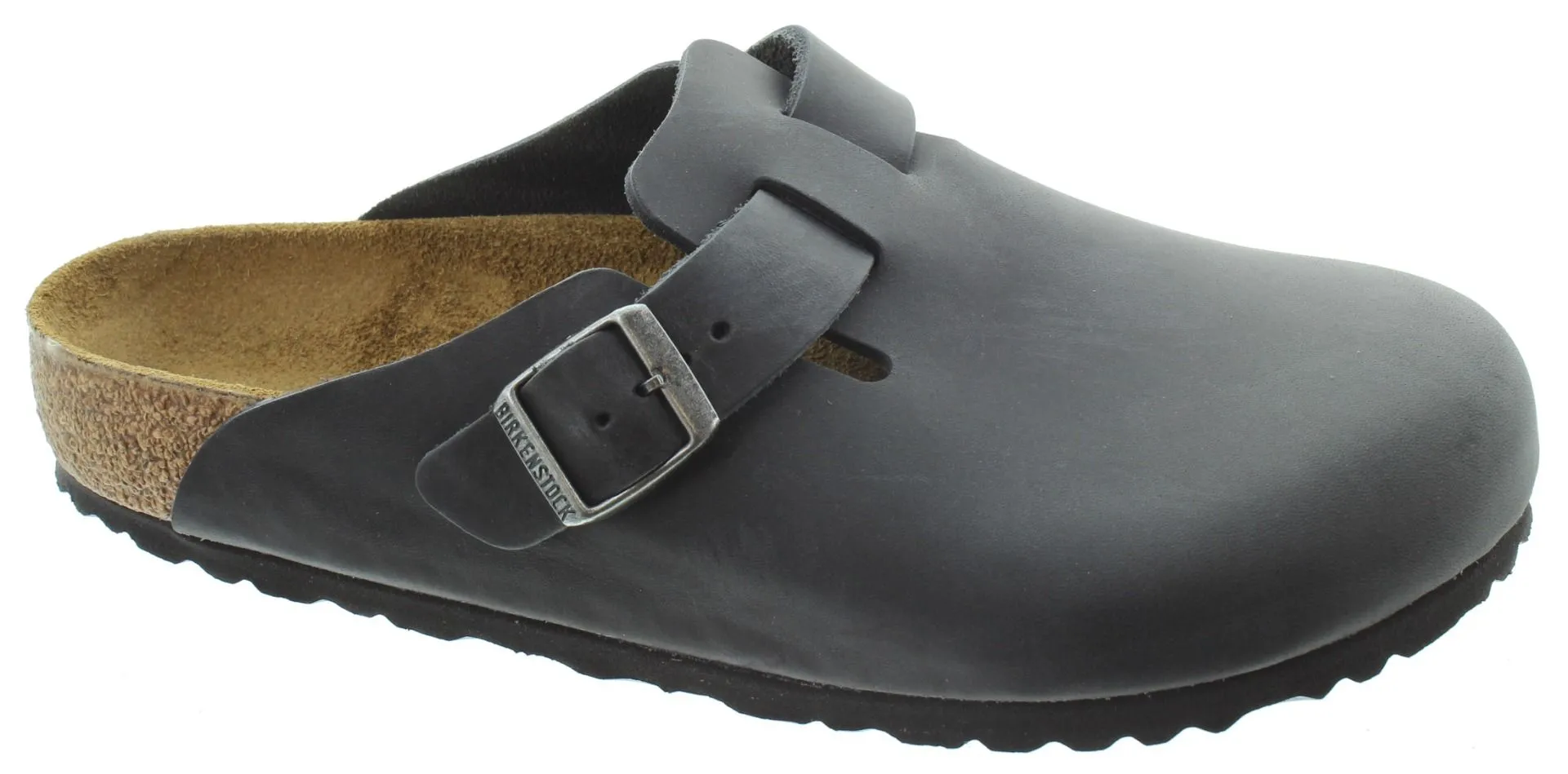 BIRKENSTOCK Adults Oiled Boston Mules In Black