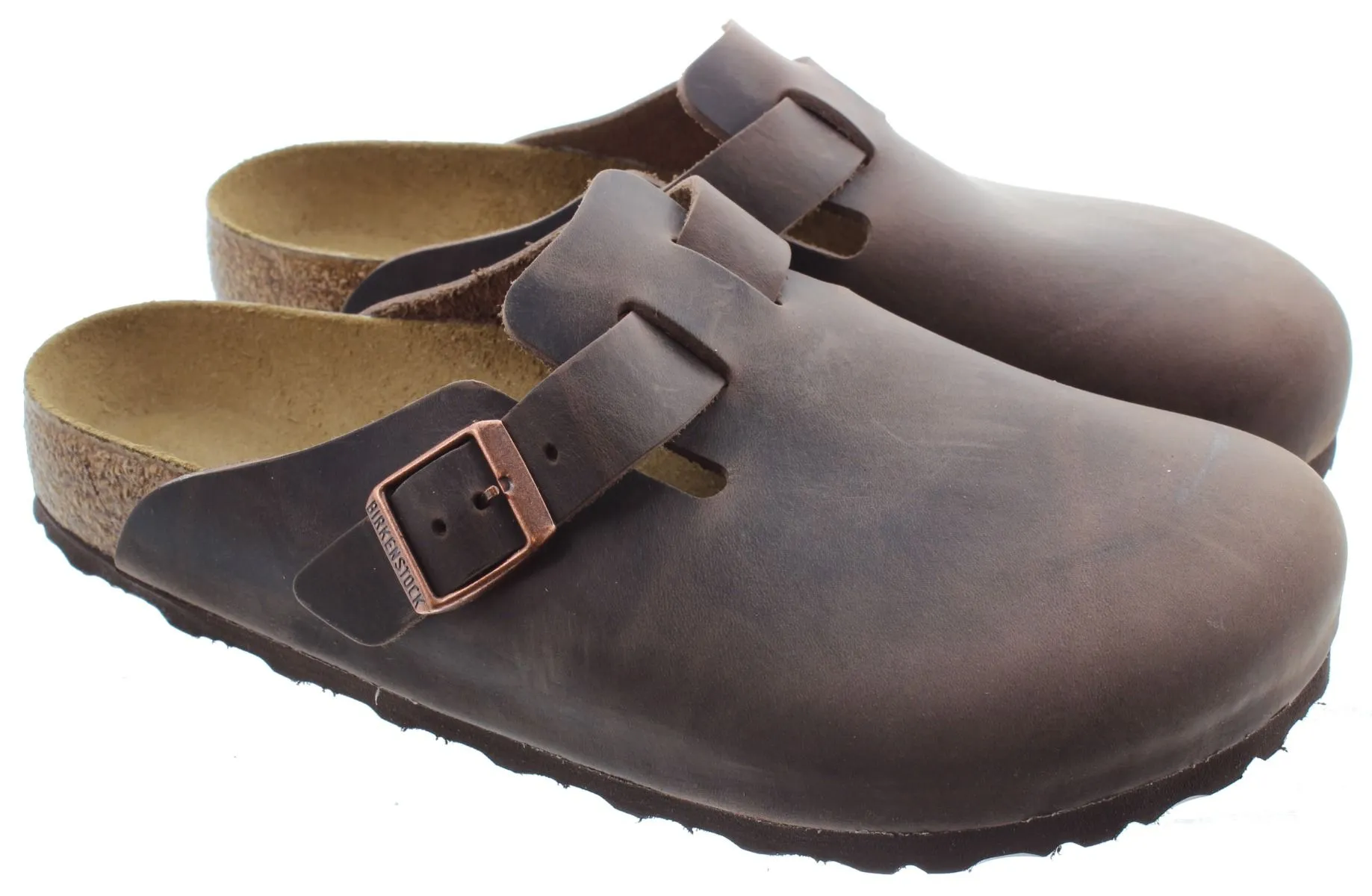 BIRKENSTOCK Adults Oiled Boston Mules In Habana Brown