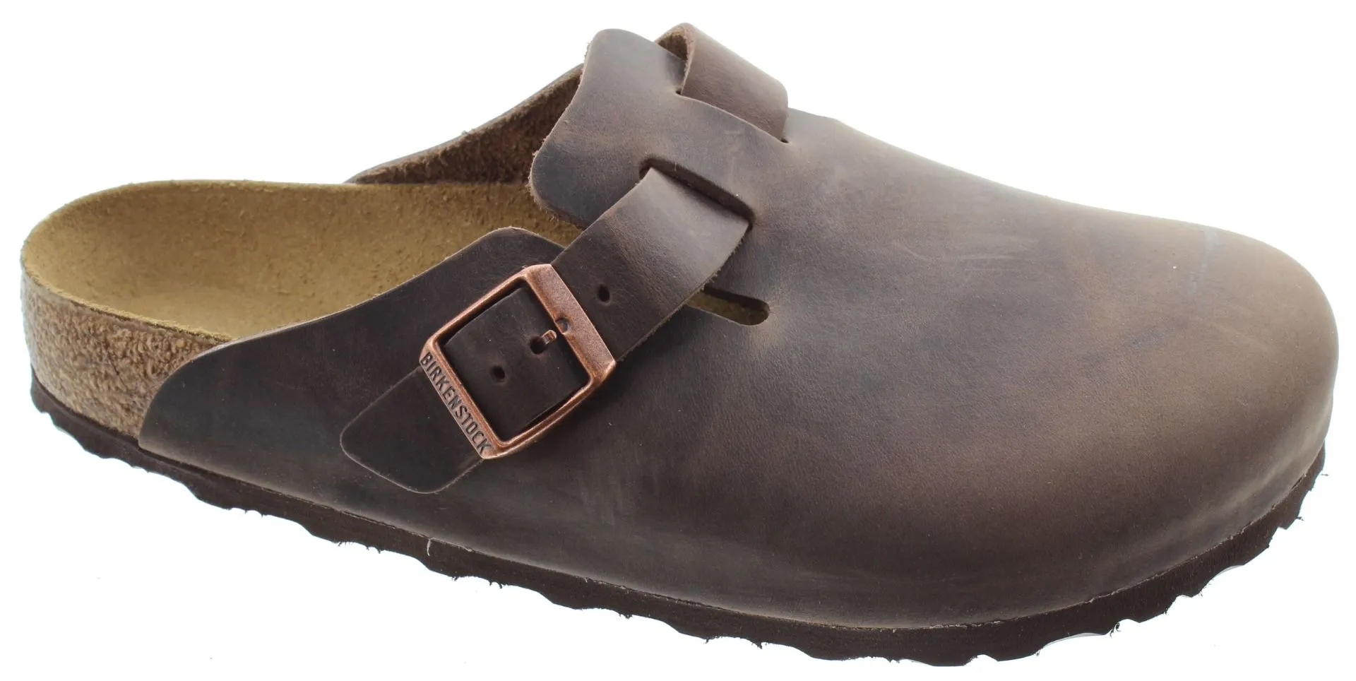 BIRKENSTOCK Adults Oiled Boston Mules In Habana Brown