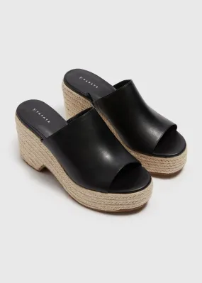 Chic Black Espadrille Mules