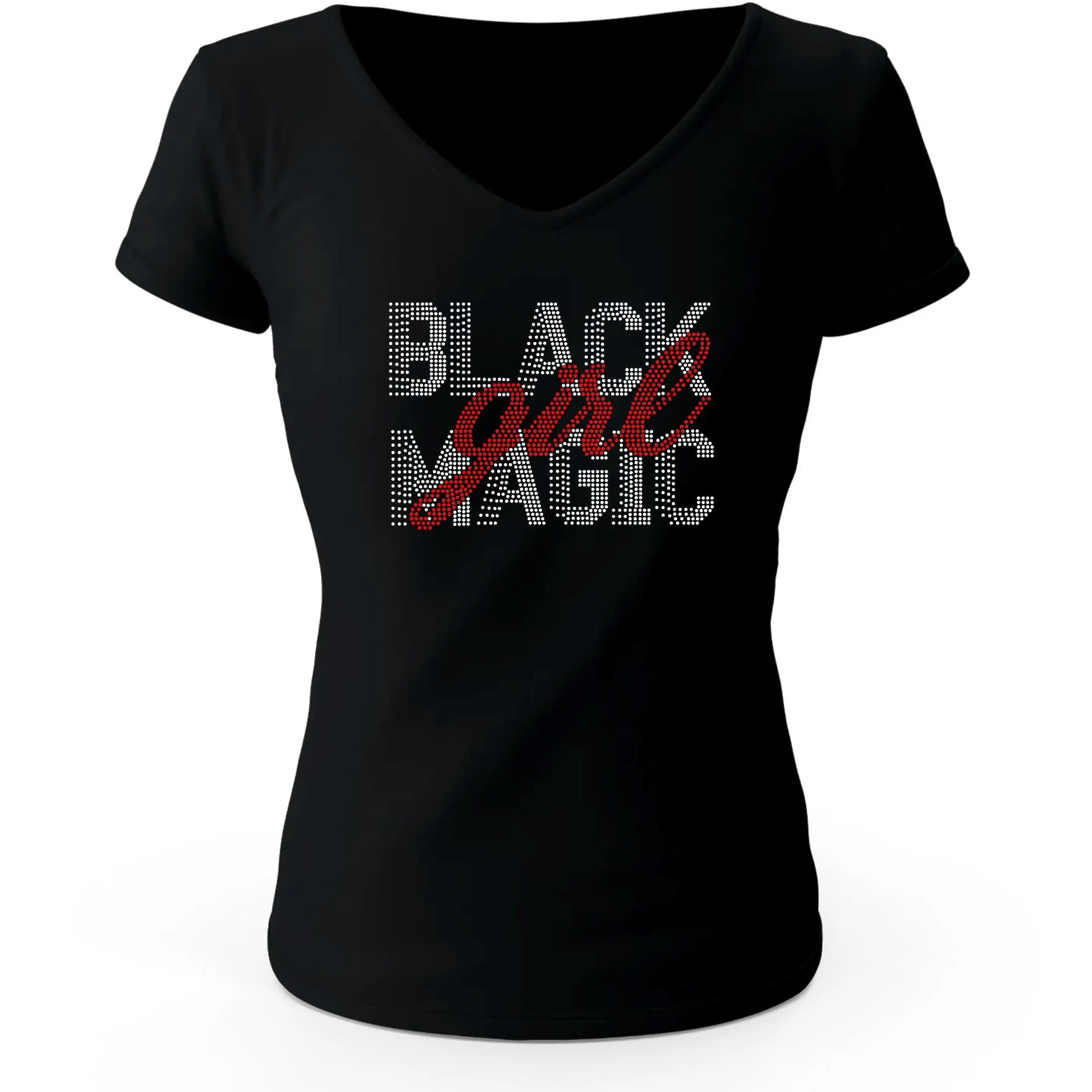 Rhinestone Bling Black Girl Magic T-Shirt.