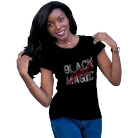 Rhinestone Bling Black Girl Magic T-Shirt.