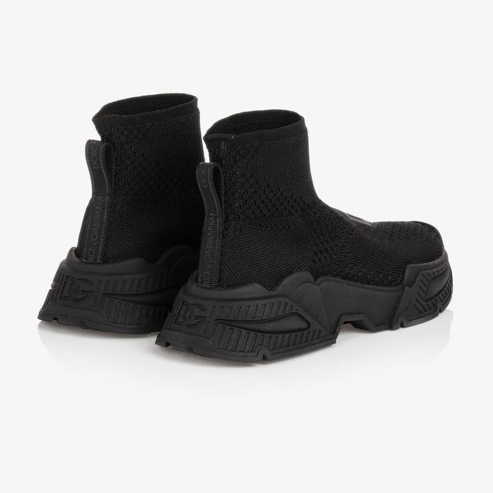 Black Knitted Sock Trainers