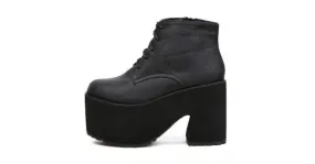 Black Chunky Heel Boots