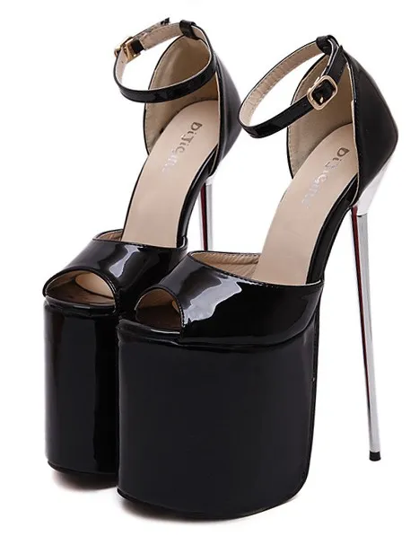 Black Stiletto Sandals