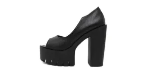 Black Peep Toe High Heel Punk Rock Lolita Platforms