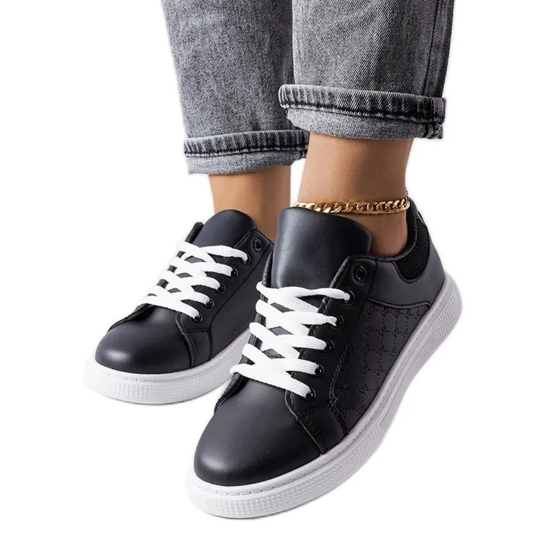 Black sneakers with Dreux embossing