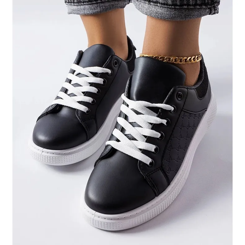 Black sneakers with Dreux embossing