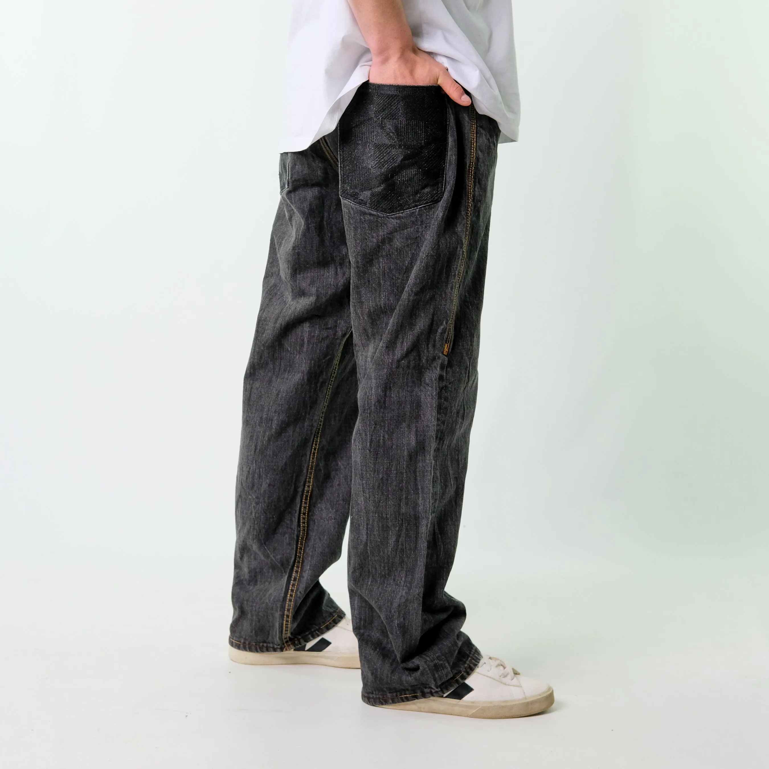 Black y2ks Rocawear Denim Hip Hop Jeans Baggy Pants (38x30)