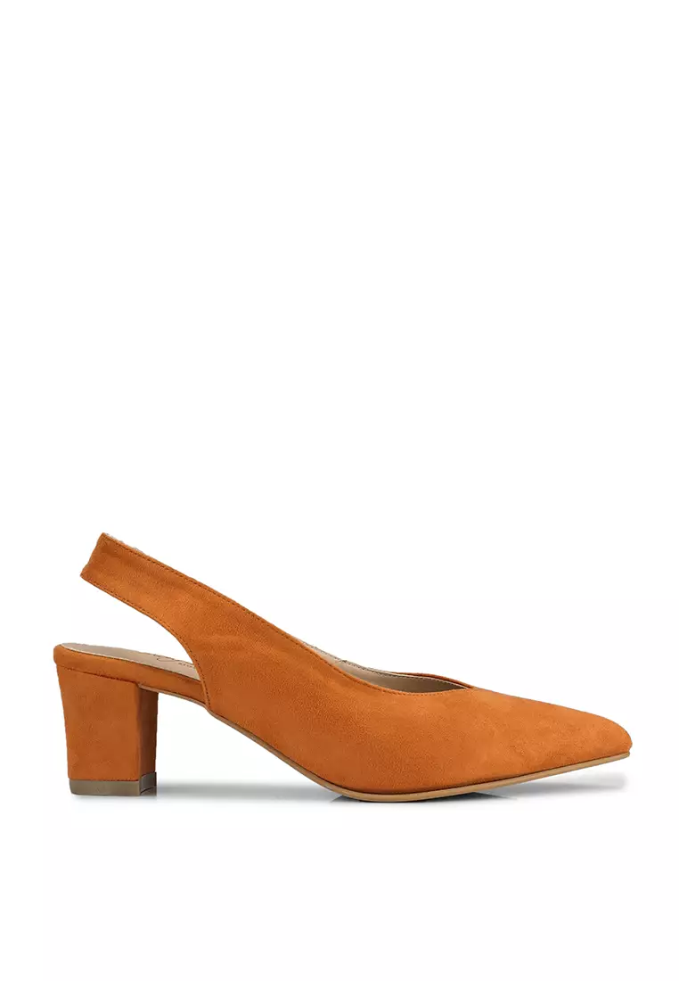 BLOWFISH MALAYSIA Ruth Orange Suede Sling Back Heels