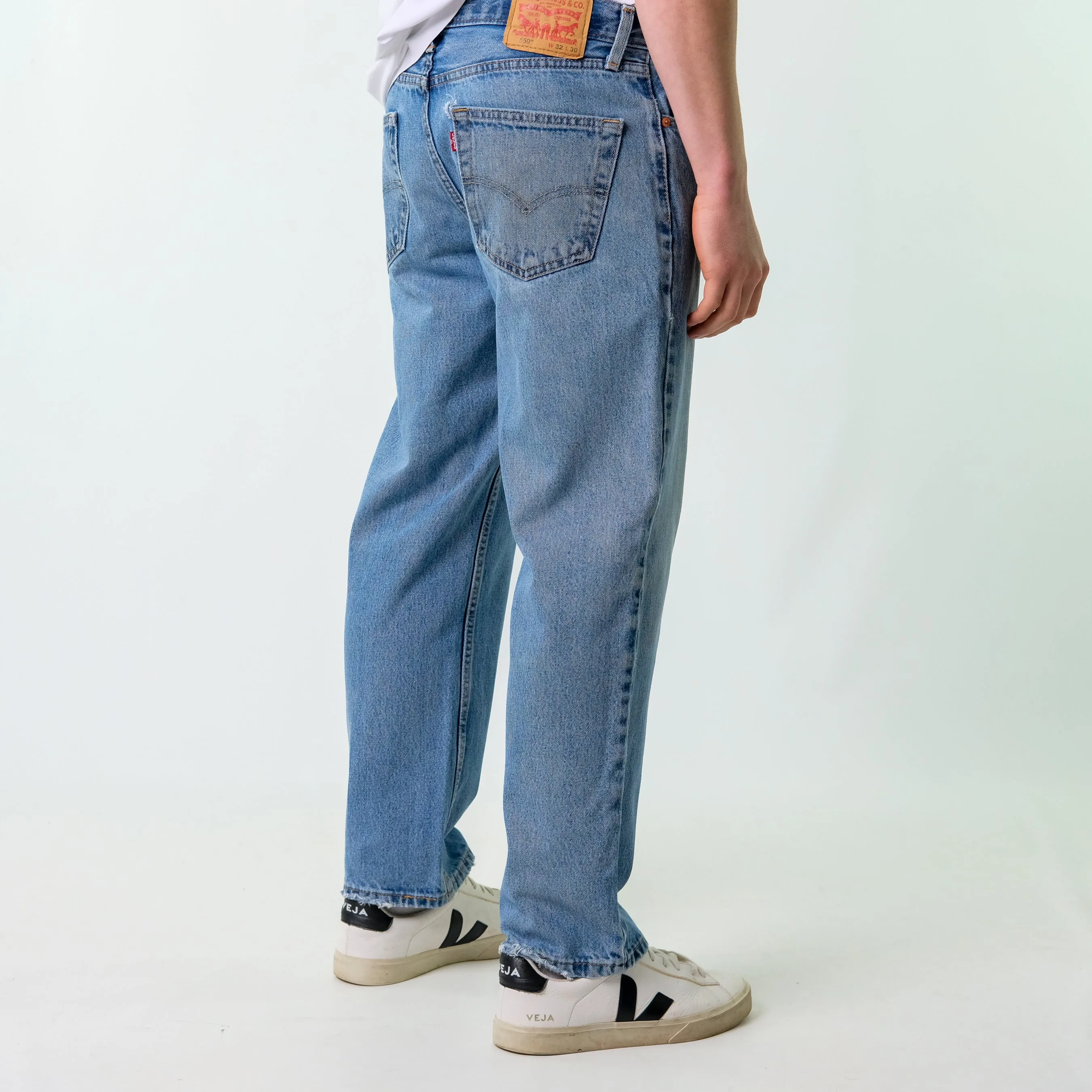 Blue 90s Levi's 550 Denim Jeans Baggy Pants (32x30)