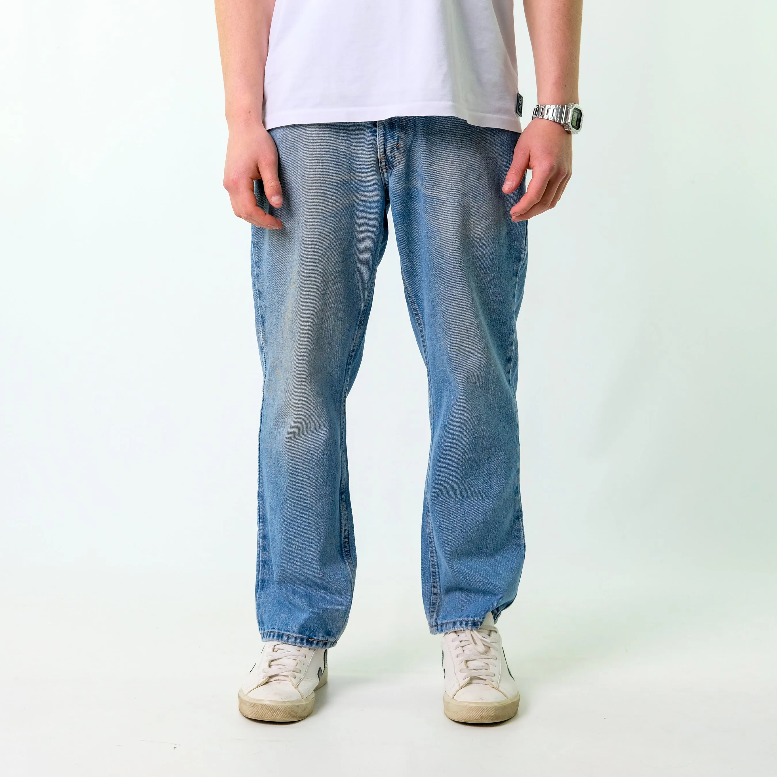 Blue 90s Levi's 550 Denim Jeans Baggy Pants (32x30)