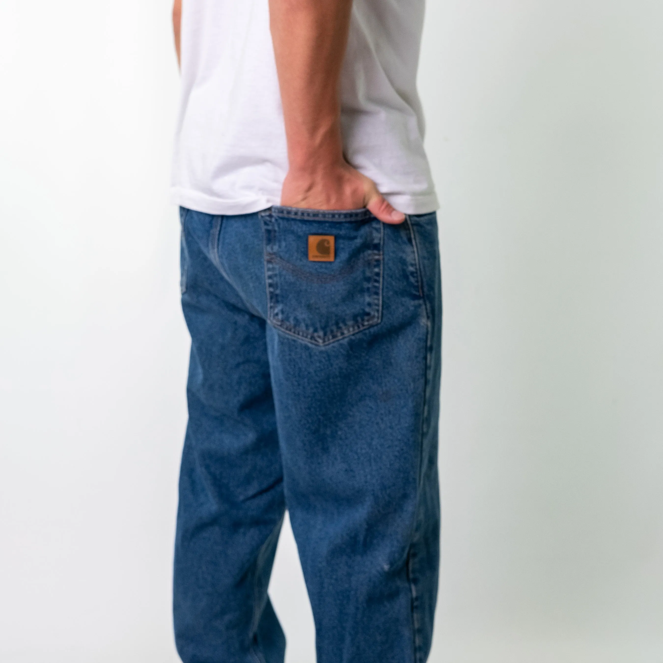 Blue y2ks Carhartt Denim Jeans Baggy Pants (36x34)