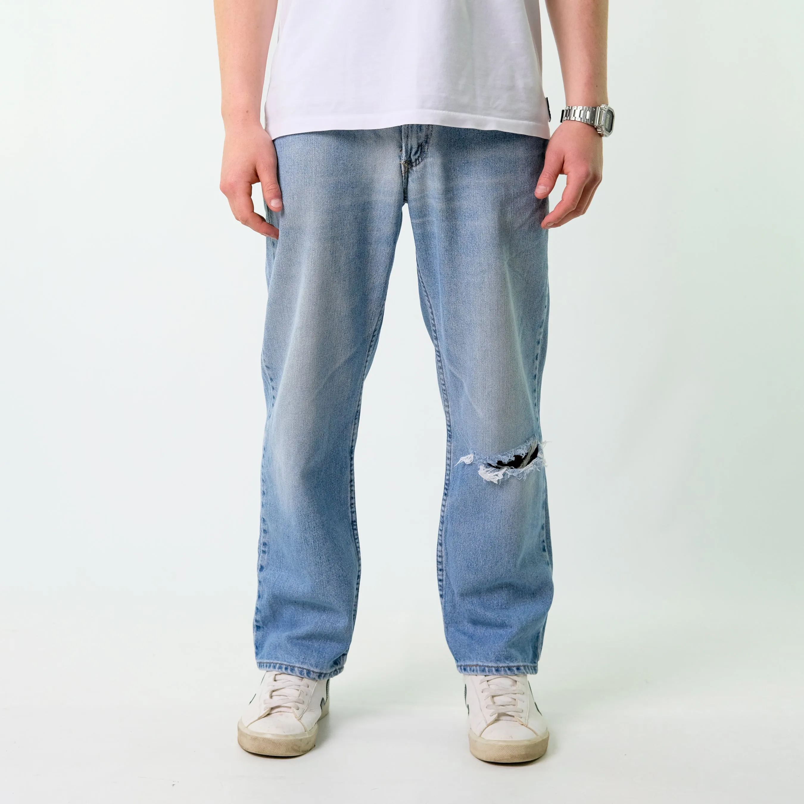 Blue y2ks Levi's 550 Denim Jeans Baggy Pants (32x30)