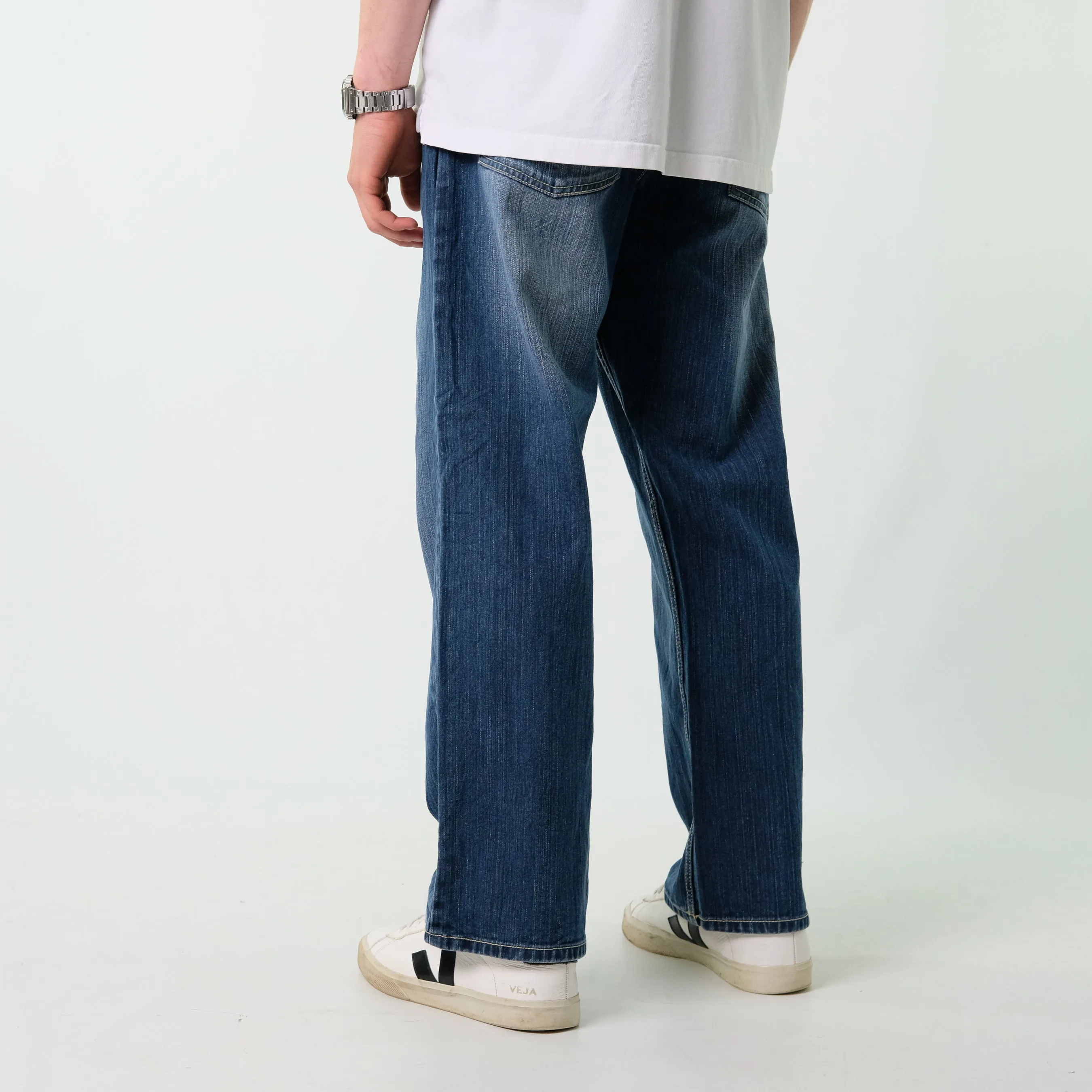 Blue y2ks Paco Denim Hip Hop Jeans Baggy Pants (38x30)