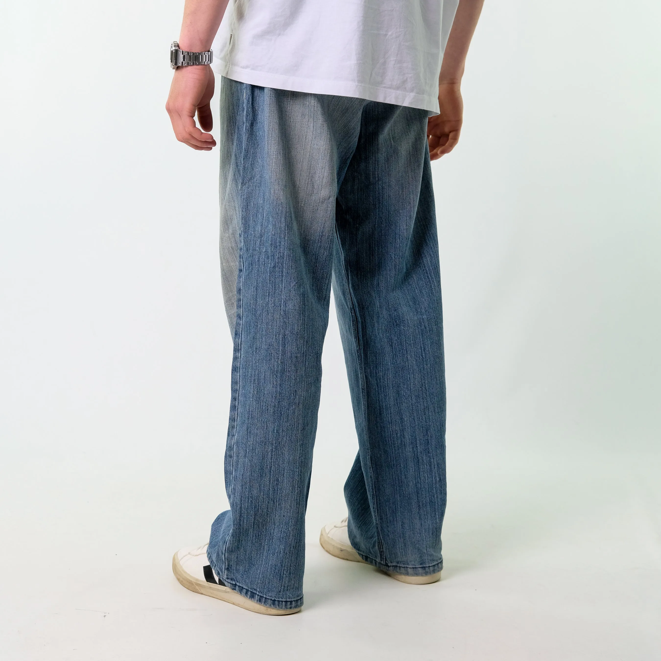 Blue y2ks Phat Farm Denim Hip Hop Jeans Baggy Pants (38x32)