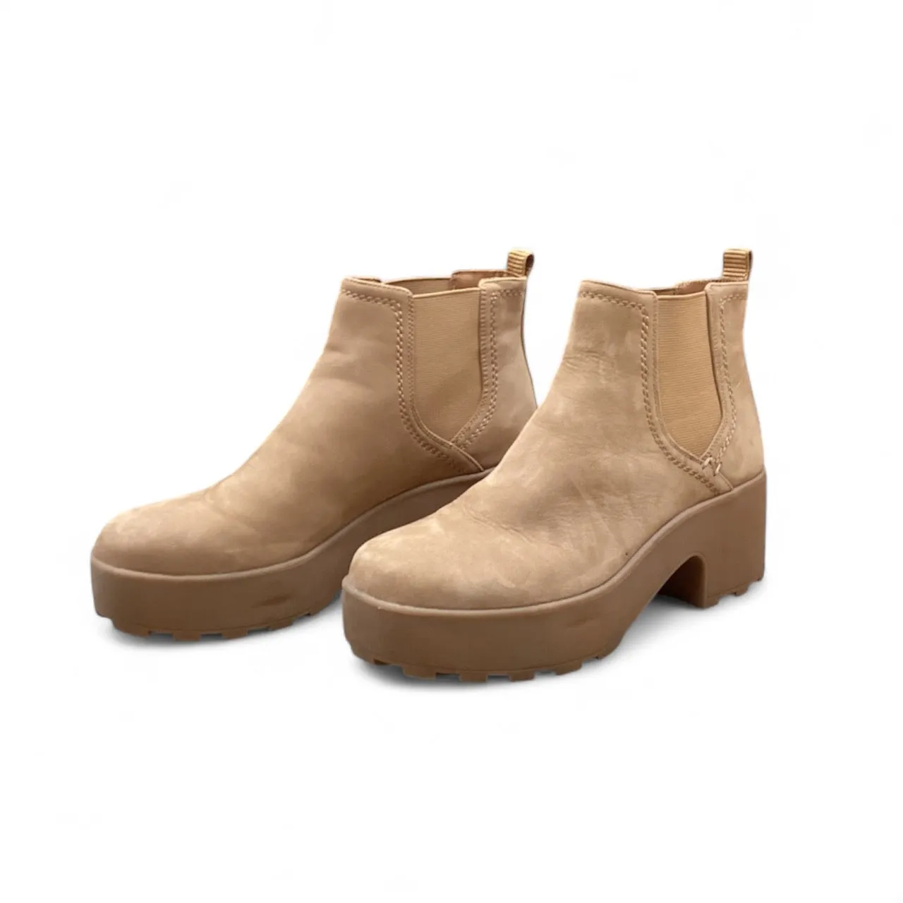 Heeled Ankle Boots - Tan, Size 8.5 - Clothes Mentor