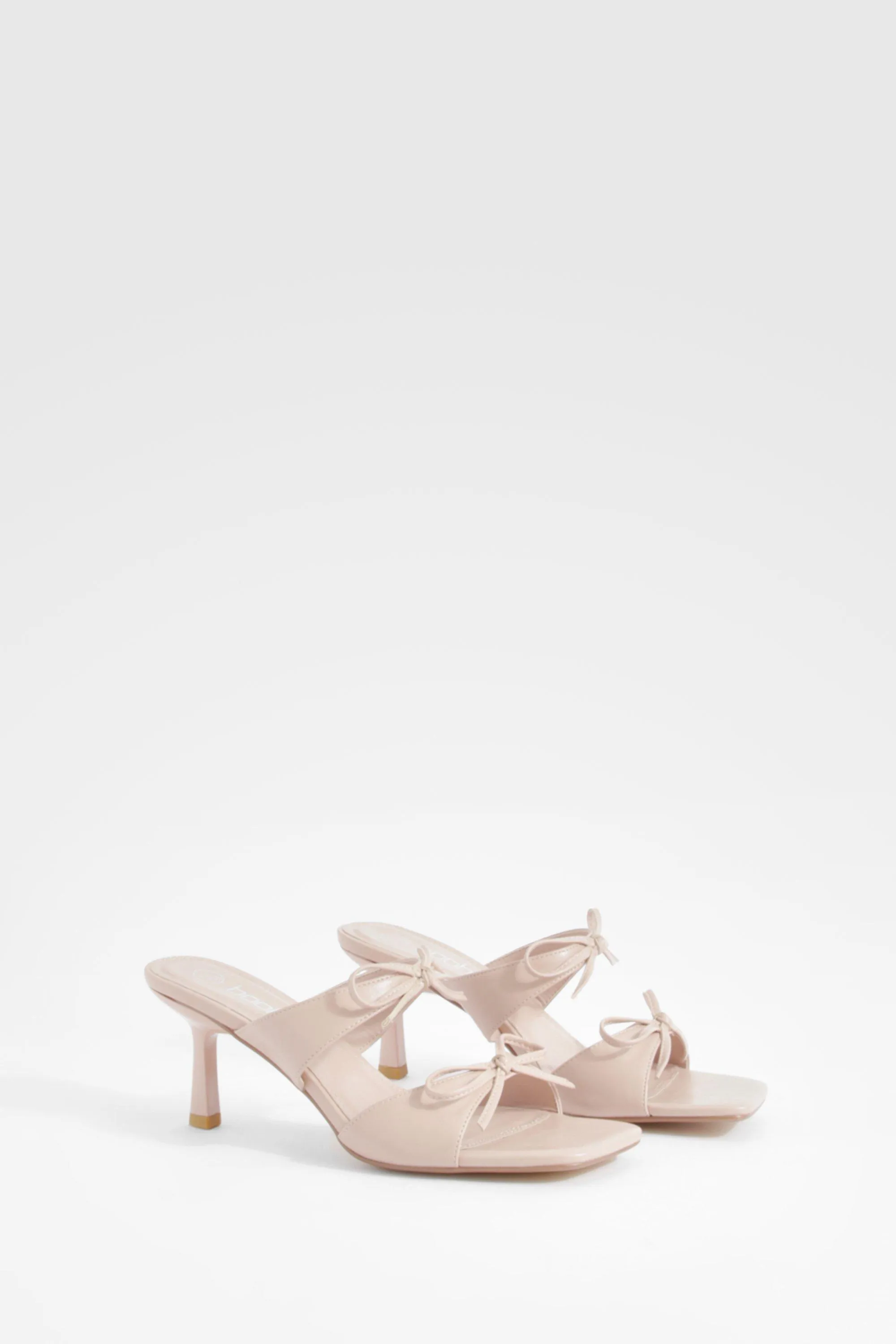 Bow Detail Heeled Mules