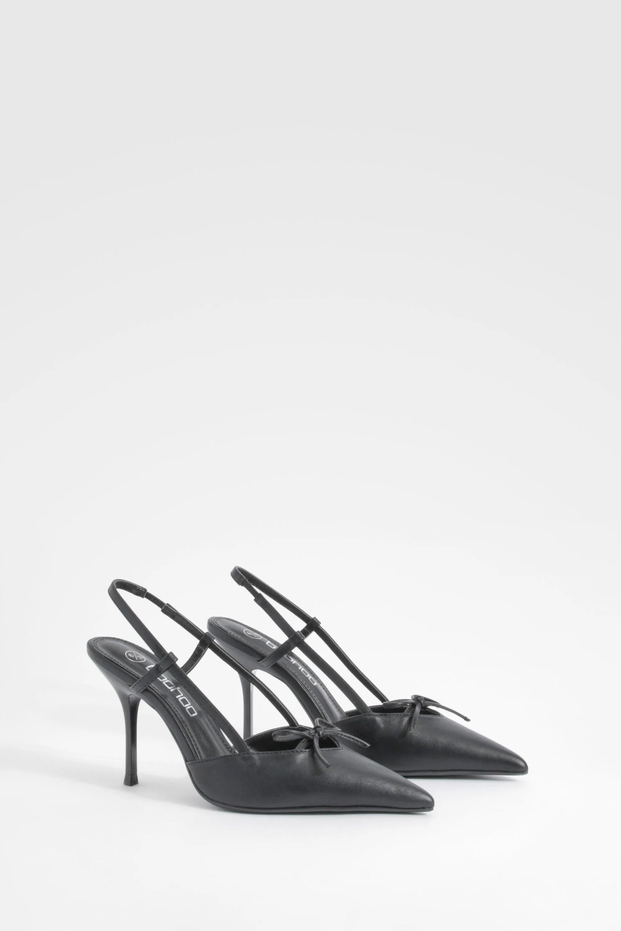 Bow Detail Slingback Pointed Pumps