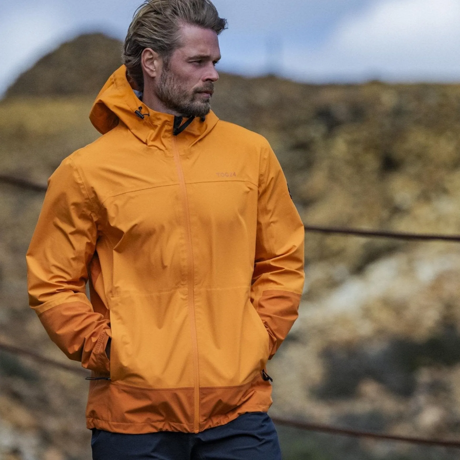 Bowston Mens Waterproof Jacket - Tangerine