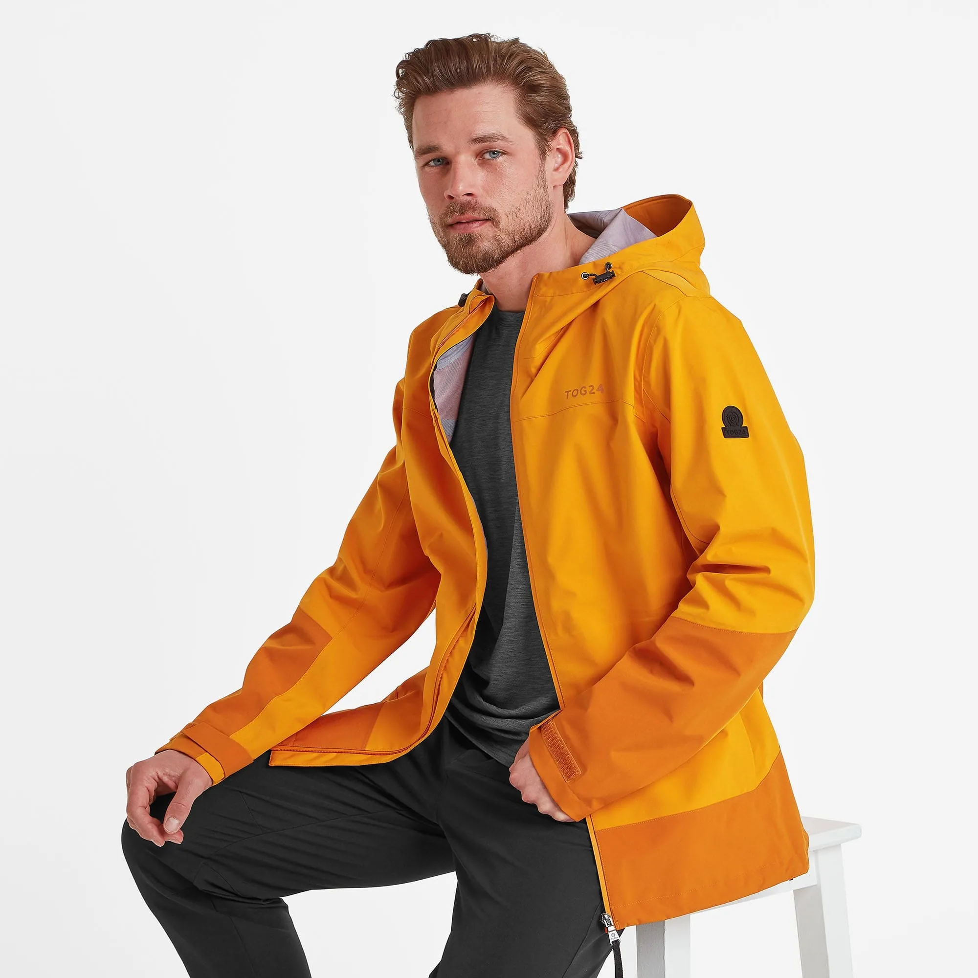 Bowston Mens Waterproof Jacket - Tangerine